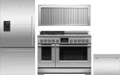 4 Piece Package Includes Refrigerator, Range, Hood And Dishwasher